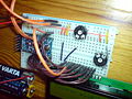 I2C-Controlled LCD-enabled Thermometer BreadBoard closeUp.jpg